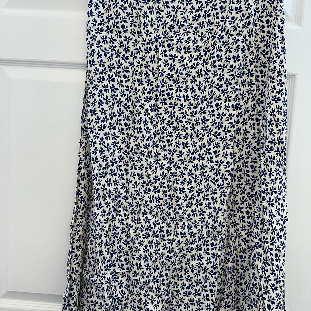 Floral Blue and White Skirt